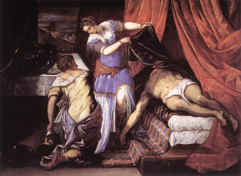 TINTORETTO, Jacopo Judith and Holofernes ar Spain oil painting art